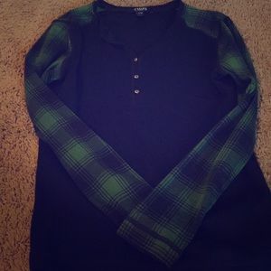 Henley style Chaps long sleeve top